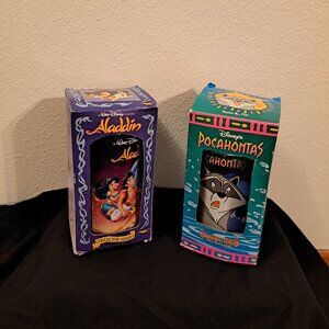 Vintage 1994 Disney Burger King Collector Glasses Set Of 2,Pocahontas&Alladin